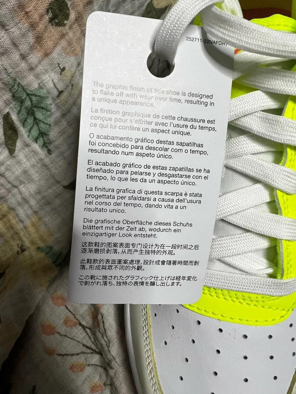 Nike Air Force 1 LV8 Neon Yellow and White Shoes